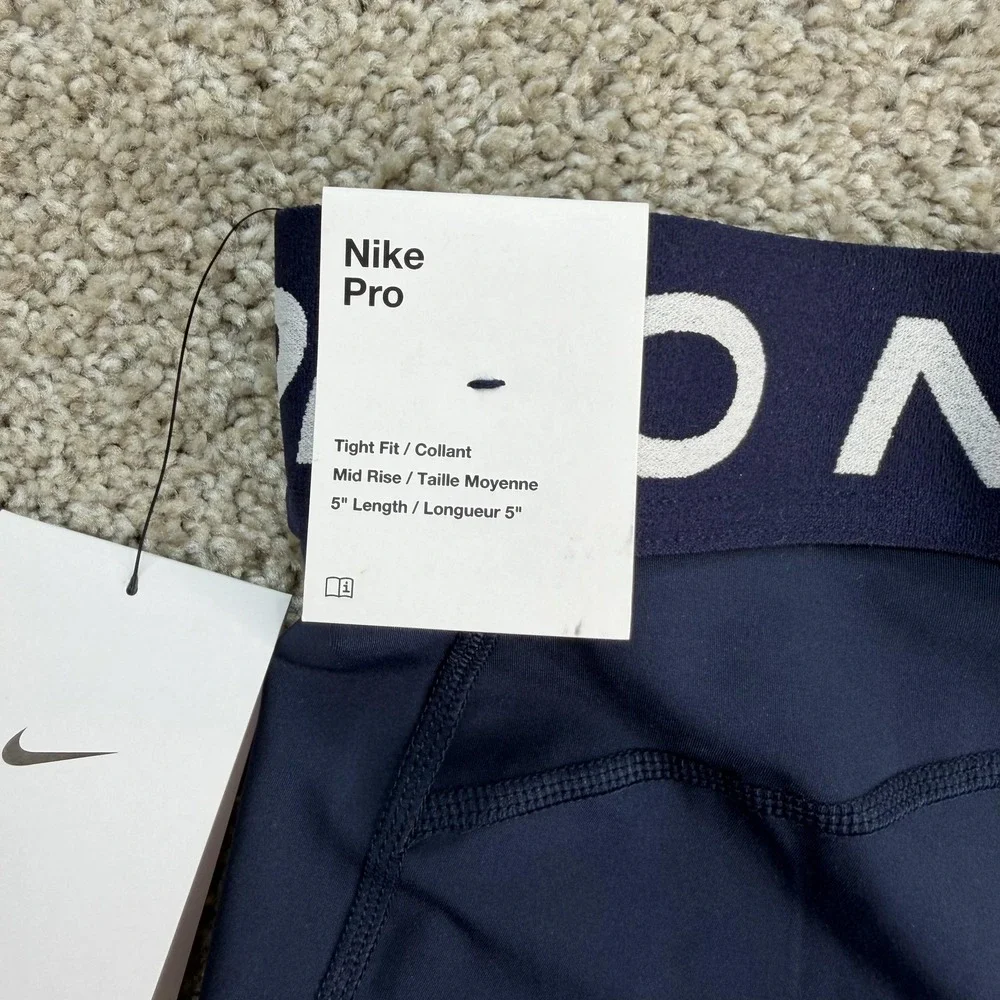 Nike Pro Shorts Womens Medium Blue Compression Dri-FIT 5